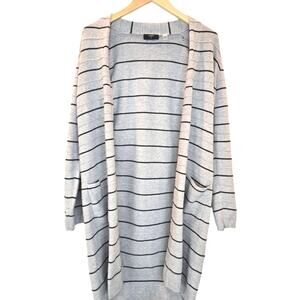 Tahari Striped Gray Women's Sweater
